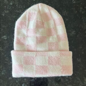 Baby's First Hat®, Petal Pink/Warm White Checkerboard Newborn